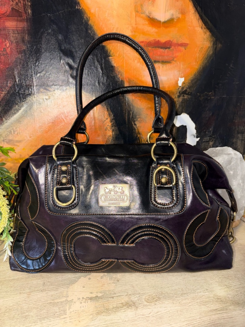 Coach Y2K Madison Sophia OP Art Purple